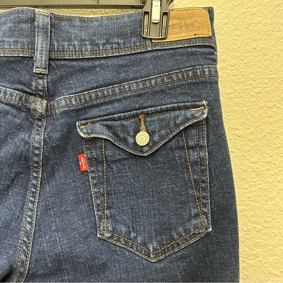 Levis 515 Women’s Jean Capris Dark Wash Size 8 - Picture 4 of 13